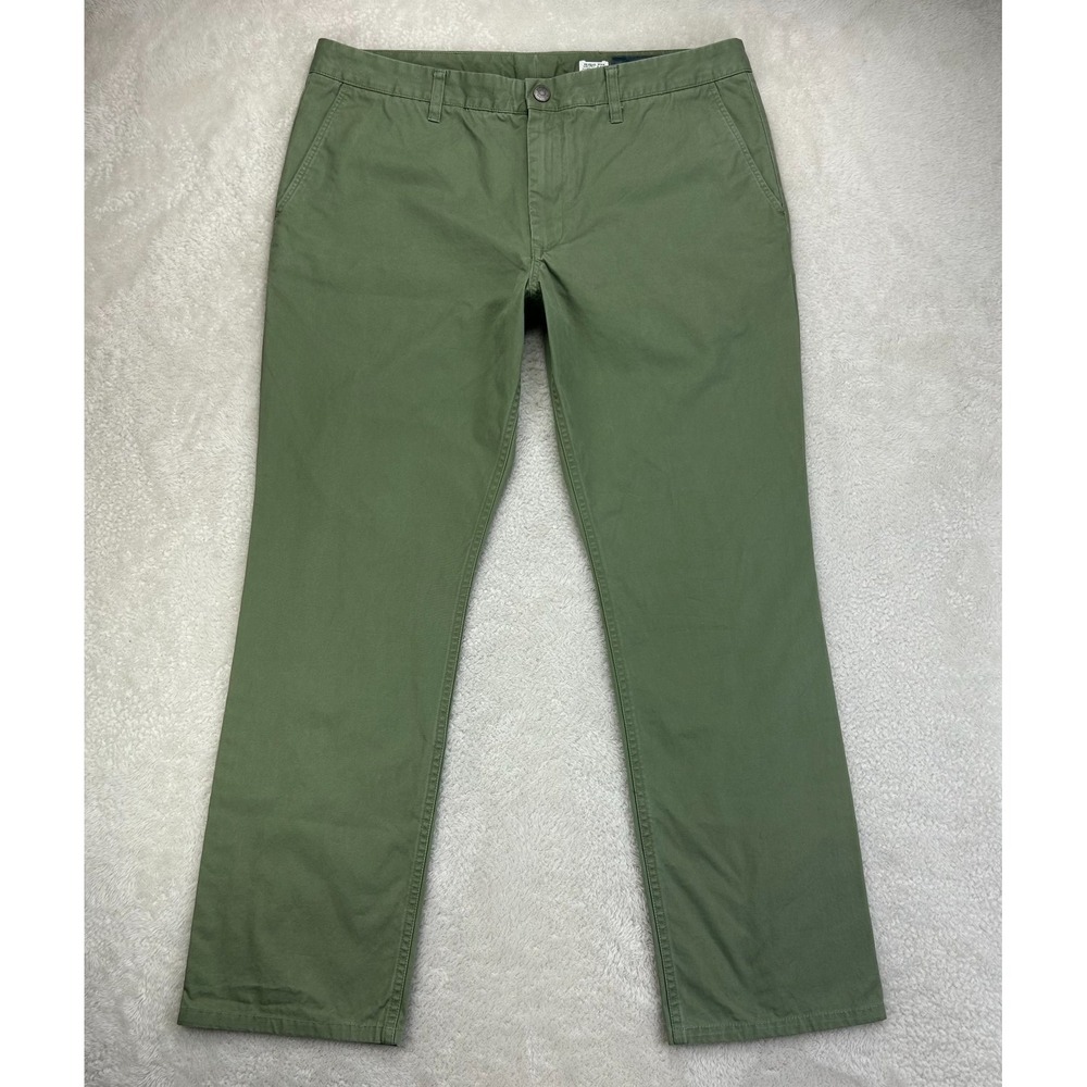 Bonobos Chino Pant Mens 38x30 Green‎ Straight Leg Flat Front Cotton Slash Pocket